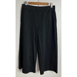 Eileen Fisher Cotton Ponte Wide-Leg PantEasy Fit Cropped Length Size Small Wm’s